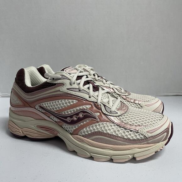 Saucony ProGrid Omni 9 Ivory Peony S70739 15 Size 14 Runner Workout White Pink